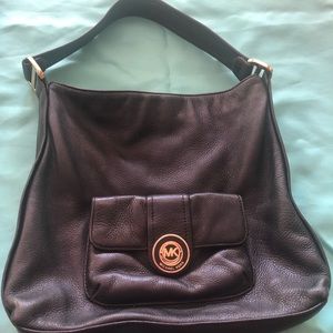 Michael Kors black leather bag